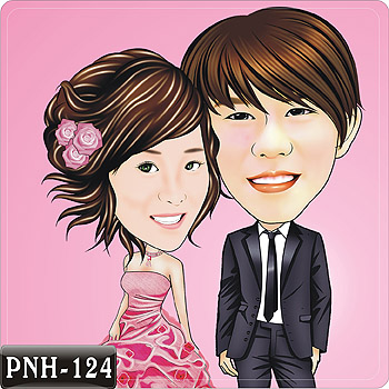 Q版雙人漫畫 PNH-124 婚紗Q版畫